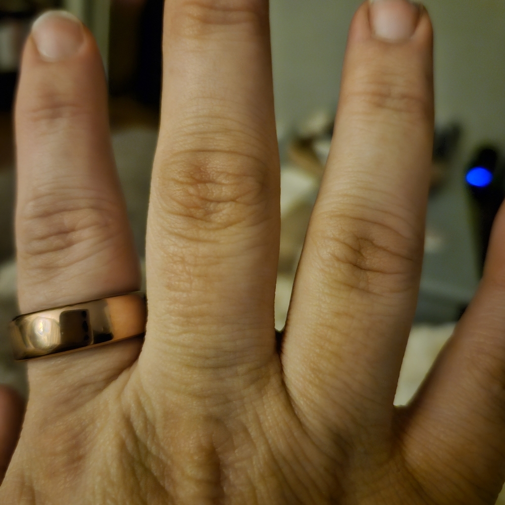 Rose Gold Oura Ring "Horizon" style size 11